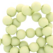 Acrylic beads 8mm round Matt Fernwood green